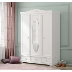 Leen Bakker Rustic 3-deurs kledingkast meisjeskamer