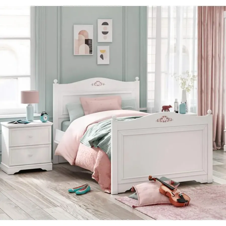 Kinderbedden-Merkloos Rustic meisjesbed meisjeskamer 200 x 100 cm