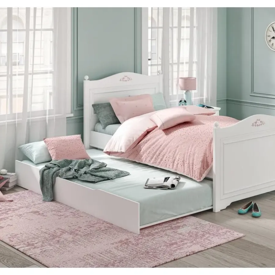 Kinderbedden-Merkloos Rustic meisjesbed meisjeskamer 200 x 100 cm