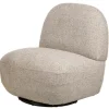Nordlys Salonstoel Swivel van metaal en beige fluweel
