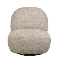 Nordlys Salonstoel Swivel van metaal en beige fluweel