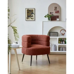 Fauteuils-Nordlys Salonstoel van metaal en terracotta lussen