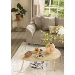 Salontafels-Leen Bakker Salontafel Arvin - naturelkleur - 50x100x40 cm