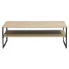 Leen Bakker Salontafel Lucca met plateau - naturelkleur - 40x118x67 cm