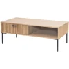 Salontafels-Nordlys Salontafel met 1 lade van essen en metaal