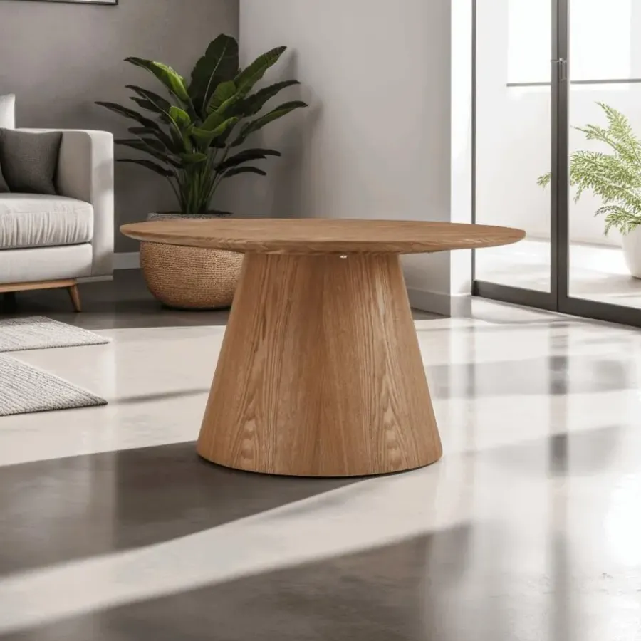 Salontafels-Giga Living Salontafel Naturel Eikenhout - 80x80x45cm - 13kg - Tango