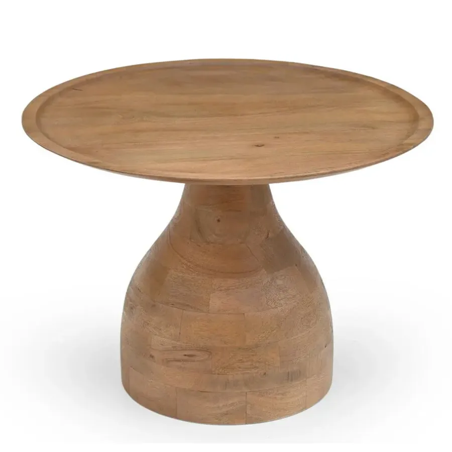 Giga Meubel Salontafel Naturel Mangohout - Ø60x42cm - Joji