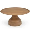 Giga Meubel Salontafel Naturel Mangohout - Ø80x39cm - Joji