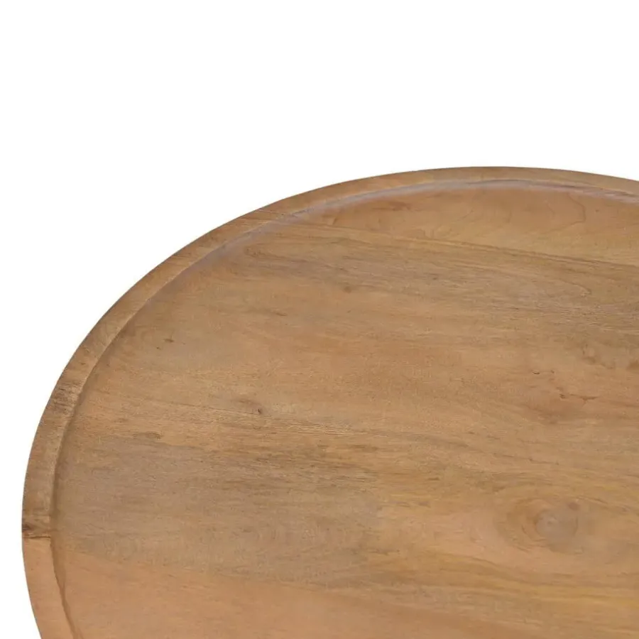 Giga Meubel Salontafel Naturel Mangohout - Ø80x39cm - Joji