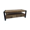 Salontafels-StarFurn Salontafel Naturel Mangohout - 120x60x45cm - 4 Lades - Boaz
