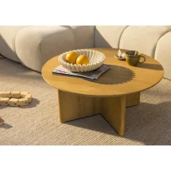 Leen Bakker Salontafel Nicola - naturel - 35x80x80 cm