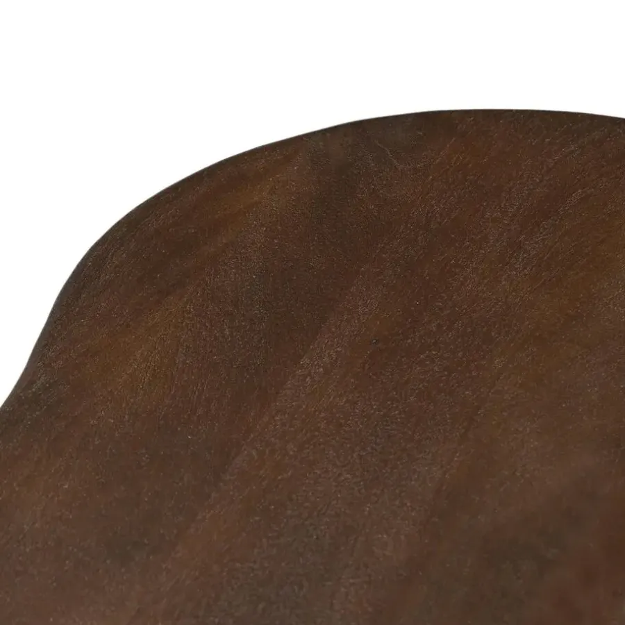 Salontafels-Giga Meubel Salontafel Organisch 120cm - Donkerbruin Mangohout - Jessie