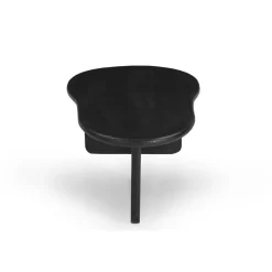 Salontafels-Giga Meubel Salontafel Organisch 130cm - Zwart Mangohout - Sira