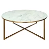 Scandes Salontafel Ostana - wit/brons - Ø80x45 cm