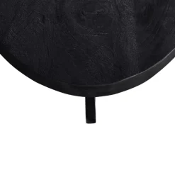 Salontafels-Giga Meubel Salontafel Ovaal - Zwart - 130cm - Mangohout - Tafel Mansour