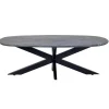 Giga Meubel Salontafel Richy Zwart Marmer Deens Ovaal 120cm