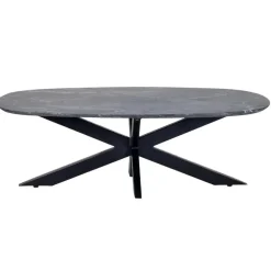 Giga Meubel Salontafel Richy Zwart Marmer Deens Ovaal 120cm