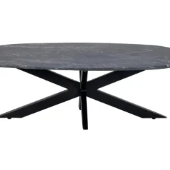 Giga Meubel Salontafel Richy Zwart Marmer Deens Ovaal 120cm