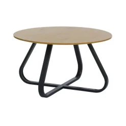 Salontafels-Giga Living Salontafel Rond Ø80cm - Naturel Eiken - Cesura