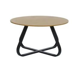 Salontafels-Giga Living Salontafel Rond Ø80cm - Naturel Eiken - Cesura