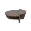 Salontafels-Arabic House Salontafel Rond 90cm - Walnoot Bruin Melamine - Podium