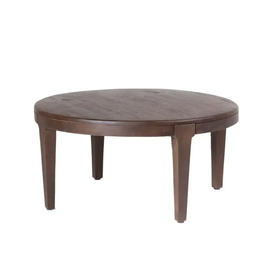 Salontafels-Giga Meubel Salontafel Set van 2 - Acaciahout - Rond - Tafel Mio