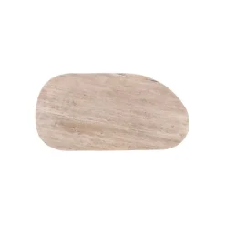 Salontafels-Giga Meubel Salontafel Travertin - Beige/Bruin - Organische Vorm - Tafel Olaf