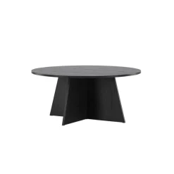 Salontafels-Fjôrd Salontafel Zwart Ø100cm - Fineer - Scandinavisch - Tafel Bootcut