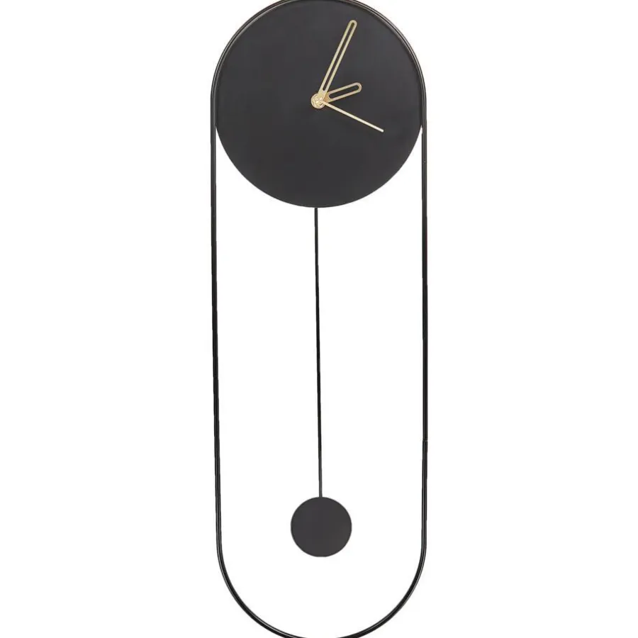 Klokken-Leen Bakker SALVAN - Wandklok - Zwart - Staal