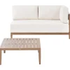 Leen Bakker SAMPIERI - Tuinbank met salontafel - Bruin/ Lichtbeige - Aluminium