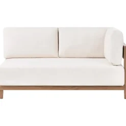 Leen Bakker SAMPIERI - Tuinbank met salontafel - Bruin/ Lichtbeige - Aluminium