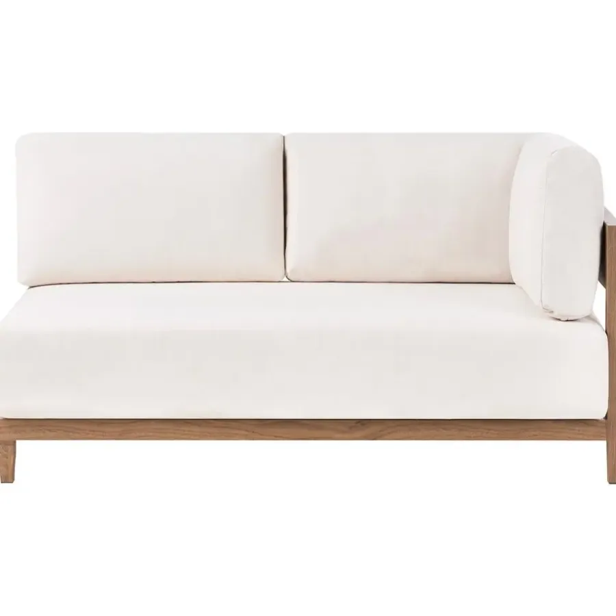 Leen Bakker SAMPIERI - Tuinbank met salontafel - Bruin/ Lichtbeige - Aluminium