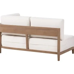 Leen Bakker SAMPIERI - Tuinbank met salontafel - Bruin/ Lichtbeige - Aluminium