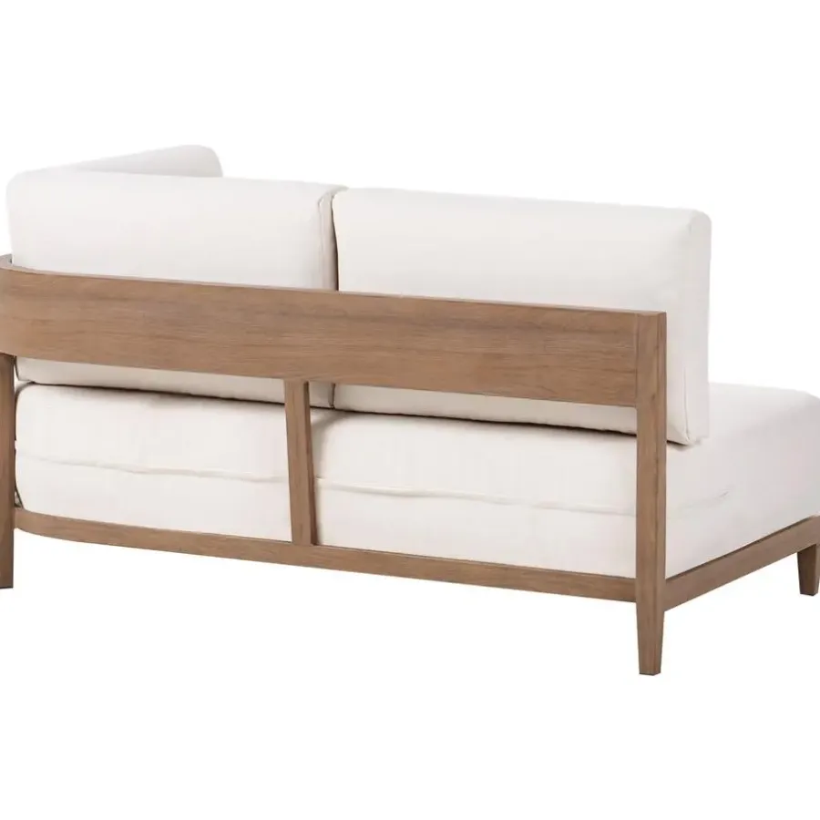 Leen Bakker SAMPIERI - Tuinbank met salontafel - Bruin/ Lichtbeige - Aluminium