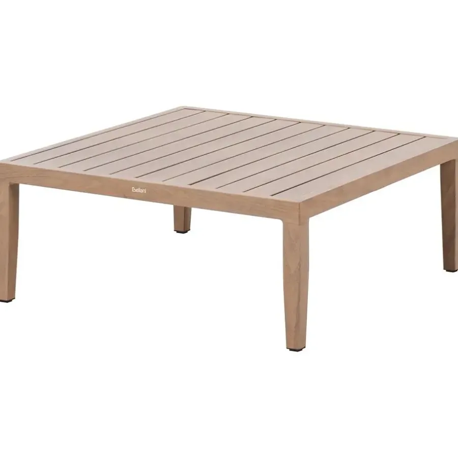 Leen Bakker SAMPIERI - Tuinbank met salontafel - Bruin/ Lichtbeige - Aluminium