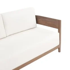 Leen Bakker SAMPIERI - Tuinbank met salontafel - Bruin/ Lichtbeige - Aluminium