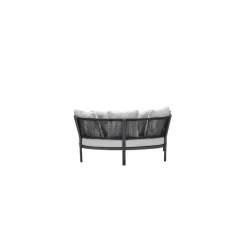 Ligbedden-Garden Impressions San Remo divanbed - carbon black - rope lava zwart - valley sand