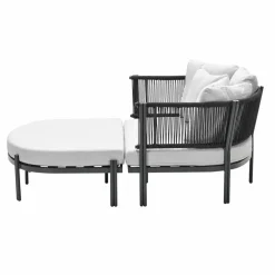 Ligbedden-Garden Impressions San Remo divanbed - carbon black - rope lava zwart - valley sand