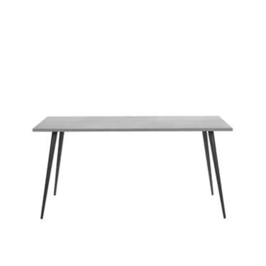 Rechthoekige Eettafels-Beliani SANTIAGO - Eettafel - Grijs - 80 x 160 cm - Vezelplaat