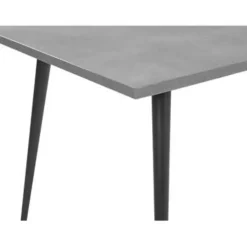Rechthoekige Eettafels-Beliani SANTIAGO - Eettafel - Grijs - 80 x 160 cm - Vezelplaat