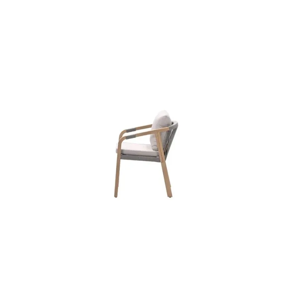 Tuinstoelen-Garden Impressions Santos dining fauteuil - acaciahout met white wash - taupe - sand