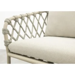 Tuinstoelen-Van der Garde Tuinmeubelen - Premium Sara dining tuinstoel - Rope/Latte - Zandkleur