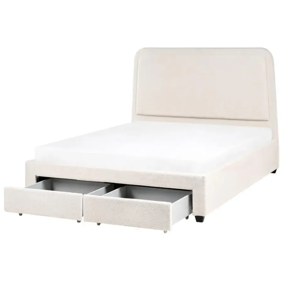 Leen Bakker SARDENT - Tweepersoonsbed - Off-white - 140 x 200 cm - Bouclé