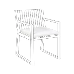 Beliani SASSARI - Tuinkussen - Wit - 46 x 46 cm - Polyester
