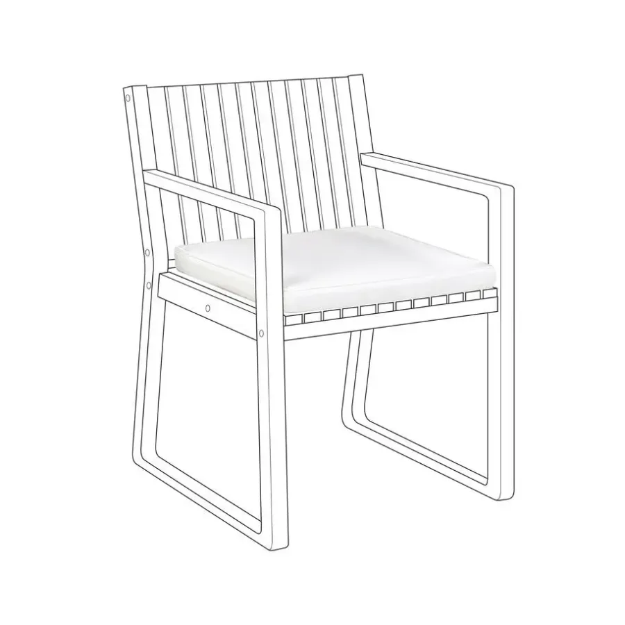 Beliani SASSARI - Tuinkussen - Wit - 46 x 46 cm - Polyester