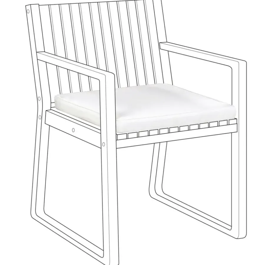 Beliani SASSARI - Tuinkussen - Wit - 46 x 46 cm - Polyester