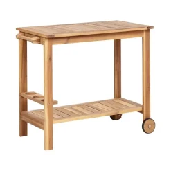 Beliani SASSARI II - Trolley - Lichte houtkleur - Acaciahout