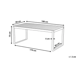 Beliani SASSARI II - Tuintafel - Lichte houtkleur - 90 x 180 cm - Acaciahout