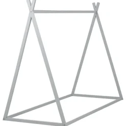 Kinderbedden-Beliani SAURAT - Kinderbed - Grijs - 90 x 200 cm - Dennenhout