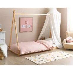 Beliani SAURAT - Kinderbed - Lichthout - 90 x 200 cm - Dennenhout